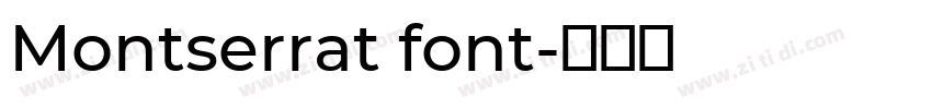 Montserrat font字体转换